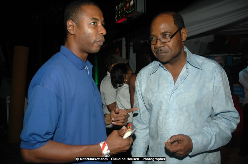 Minister of Tourism, Hon. Edmund Bartlett, and Director of Tourism, Basil Smith at the Air Jamaica Jazz and Blues Festival 2008 The Art of Music - Saturday, January 26, 2008 - Air Jamaica Jazz & Blues 2008 The Art of Music venue at the Aqaueduct on Rose Hall Resort & Counrty Club, Montego Bay, St. James, Jamaica W.I. - Thursday, January 24 - Saturday, January 26, 2008 - Photographs by Net2Market.com - Claudine Housen & Barry J. Hough Sr, Photographers - Negril Travel Guide, Negril Jamaica WI - http://www.negriltravelguide.com - info@negriltravelguide.com...!
