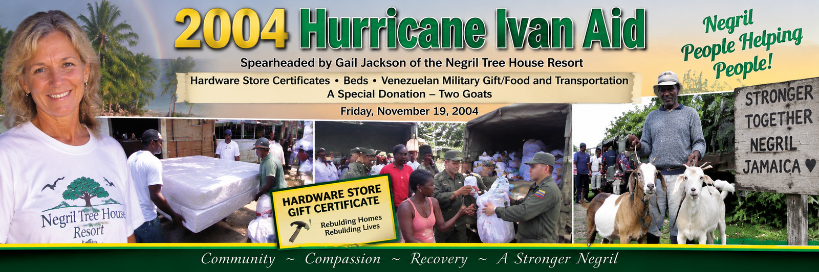 2004 Hurricane Ivan Aid — People Helping People in Negril, Jamaica