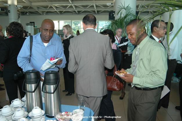 MBJ Airports Limited Welcomes WestJet Airlines - Inaugural Scheduled Service From Toronto Pearsons International Airport - Monday, December 10, 2007 - Sangster International Airport - MBJ Airports Limited, Montego Bay, Jamaica W.I. - Photographs by Net2Market.com - Barry J. Hough Sr, Photographer - Negril Travel Guide, Negril Jamaica WI - http://www.negriltravelguide.com - info@negriltravelguide.com...!