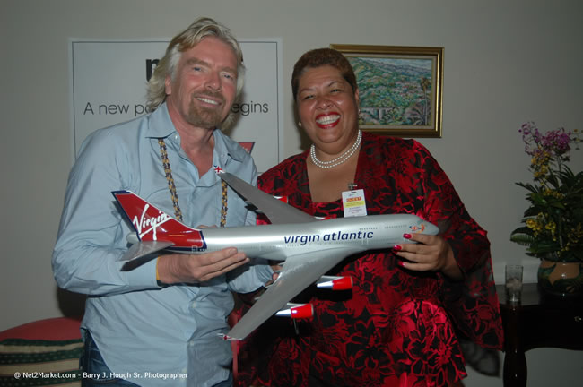 Arrival of Virgin Atlantic Inaugural Flight To Montego Bay, Jamaica Photos - Sir Richard Branson, President & Family, and 450 Passengers - Arrival at Sangster Internation Airport, Montego Bay, Jamaica - Monday, July 3, 2006 - Negril Travel Guide, Negril Jamaica WI - http://www.negriltravelguide.com - info@negriltravelguide.com...!