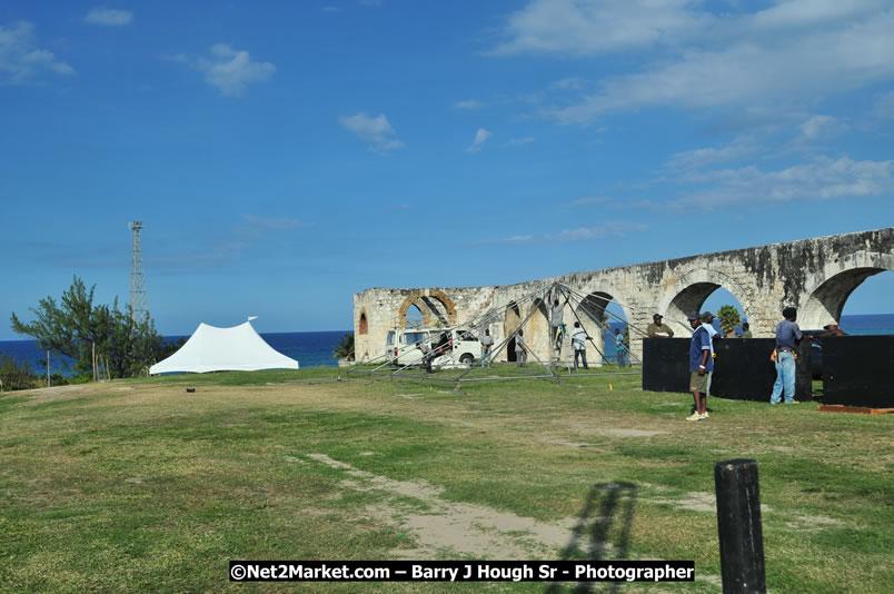 Preparations at the Venue - Jamaica Jazz and Blues Festival 2009, Thursday, January 15, 2009 - Venue at the Aqueduct on Rose Hall Resort &amp; Country Club, Montego Bay, Jamaica - Thursday, January 22 - Saturday, January 24, 2009 - Photographs by Net2Market.com - Barry J. Hough Sr, Photographer/Photojournalist - Negril Travel Guide, Negril Jamaica WI - http://www.negriltravelguide.com - info@negriltravelguide.com...!