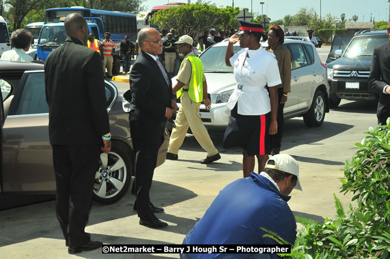 The Unveiling Of The Commemorative Plaque By The Honourable Prime Minister, Orette Bruce Golding, MP, And Their Majesties, King Juan Carlos I And Queen Sofia Of Spain - On Wednesday, February 18, 2009, Marking The Completion Of The Expansion Of Sangster International Airport, Venue at Sangster International Airport, Montego Bay, St James, Jamaica - Wednesday, February 18, 2009 - Photographs by Net2Market.com - Barry J. Hough Sr, Photographer/Photojournalist - Negril Travel Guide, Negril Jamaica WI - http://www.negriltravelguide.com - info@negriltravelguide.com...!